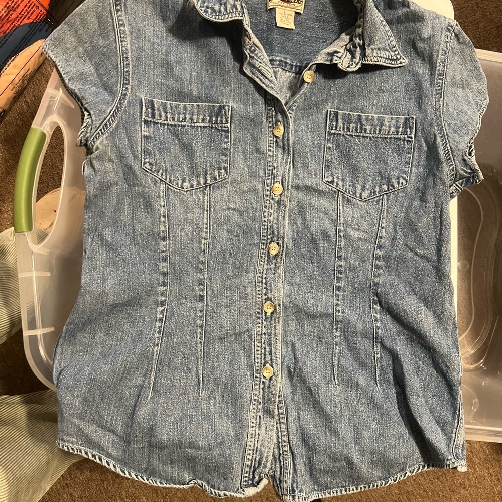 Denim Button-Up Shirt